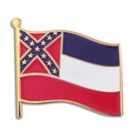 Mississippi State Flag Pin 