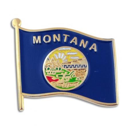 Montana State Flag Pin 