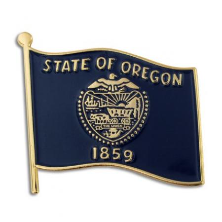 Oregon State Flag Pin 