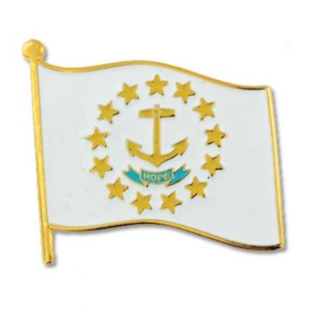 Rhode Island State Flag Pin 