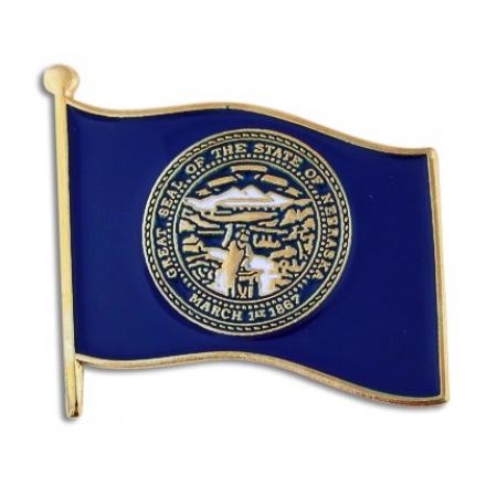 Nebraska State Flag Pin 