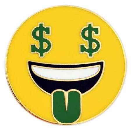 Money Face Emoji Pin
