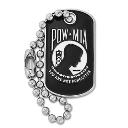 P.O.W./M.I.A. Dog Tag Pin 