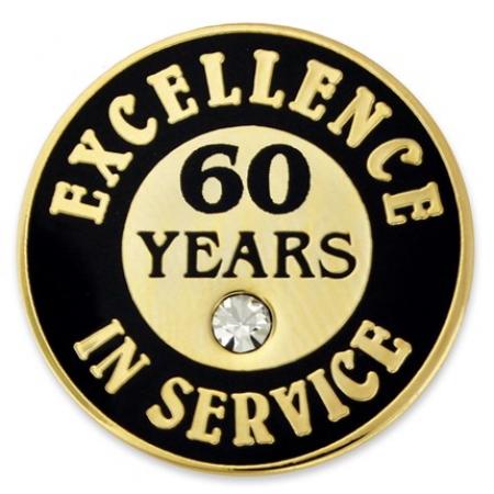 Excellence In Service Pin - 60 Years 