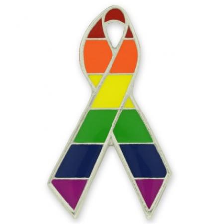 Gay Pride Awareness Ribbon Pin 