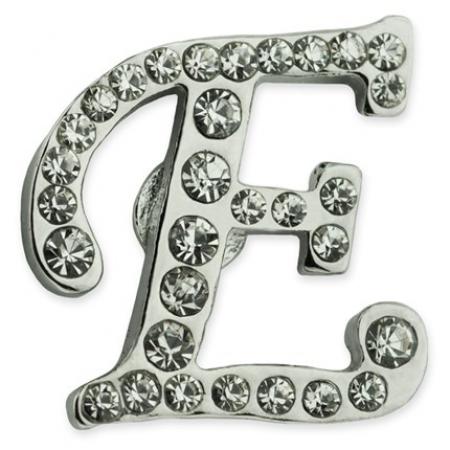 Rhinestone Letter E Pin 