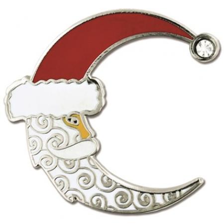 Crescent Moon Christmas Pin 