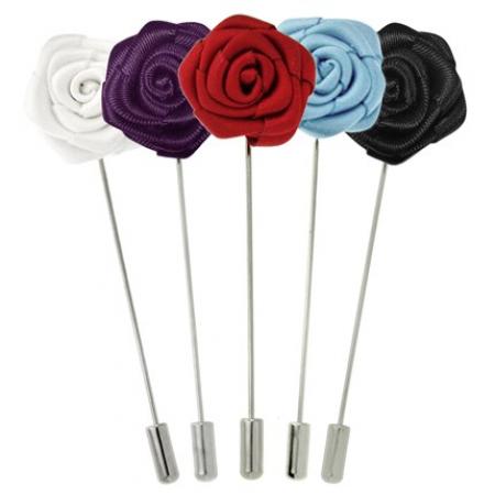 Silk Rosette Stick Pin 