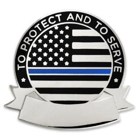 Engravable Thin Blue Line Pin 