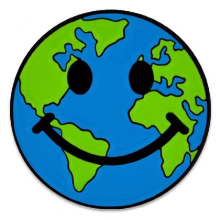 Smiley Earth Pin 