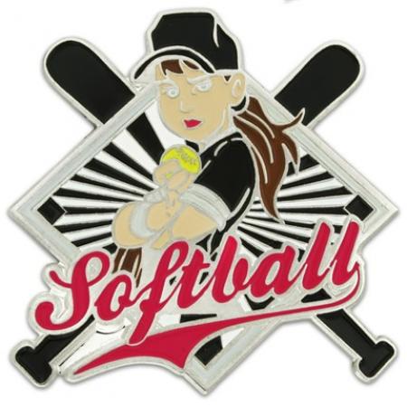 Softball - Girl Player Pin 