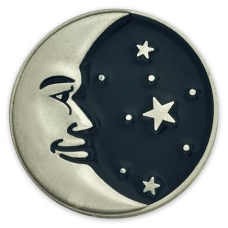 Moon and Stars Lapel Pin 