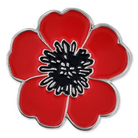 Poppy Flower Pin with Magnetic Back 