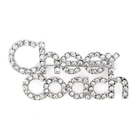 Rhinestone Cheer Coach Pin 