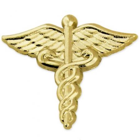 Caduceus Pin - Gold 