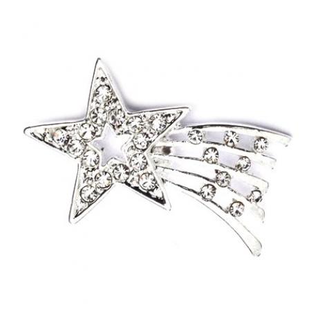 Rhinestone Shooting Star Pin 