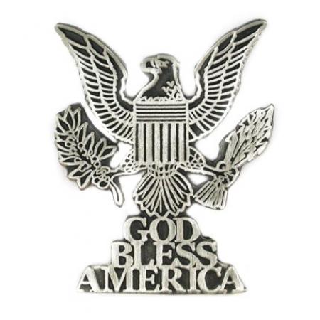 God Bless America Eagle Pin 