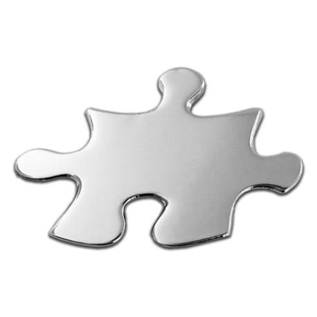     Silver Puzzle Piece Pin