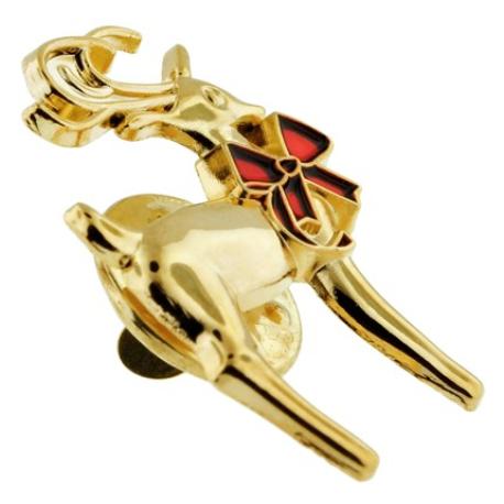     Gold Reindeer Pin