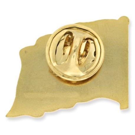     Waving American Flag Gold Pin - Made in the U.S.A.