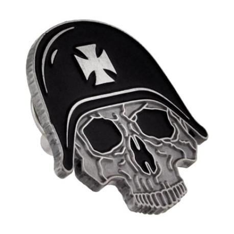     Biker Skull with Helmet Pin