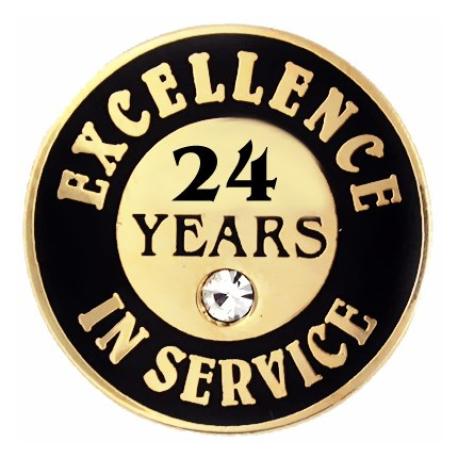     Excellence In Service Pin - 24 years