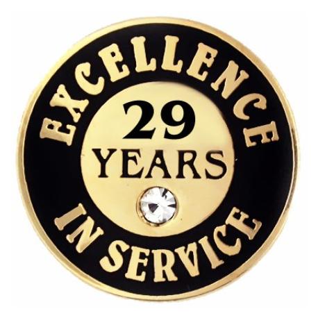     Excellence In Service Pin - 29 years