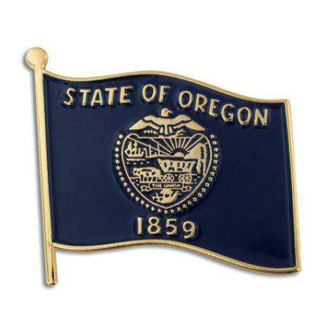     Oregon State Flag Pin