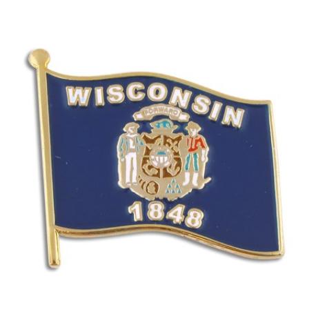     Wisconsin State Flag Pin