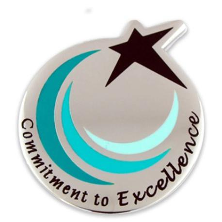     Commitment To Excellence Pin Magnetic Back