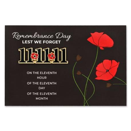     11-11-11 Remembrance Day Pin and Card