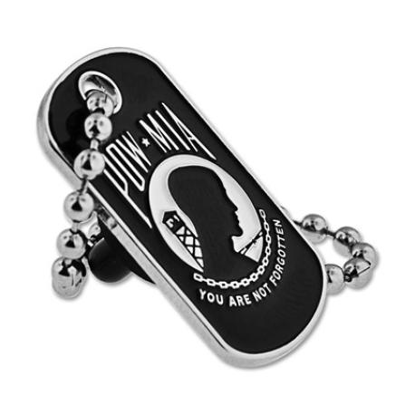     P.O.W./M.I.A. Dog Tag Pin