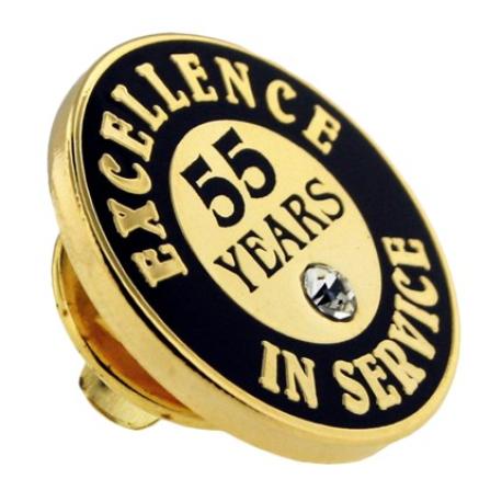     Excellence In Service Pin - 55 Years