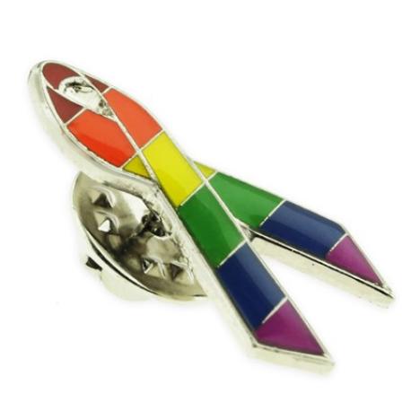     Gay Pride Awareness Ribbon Pin