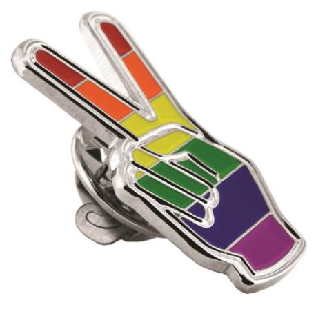     Gay Pride Peace Finger Sign