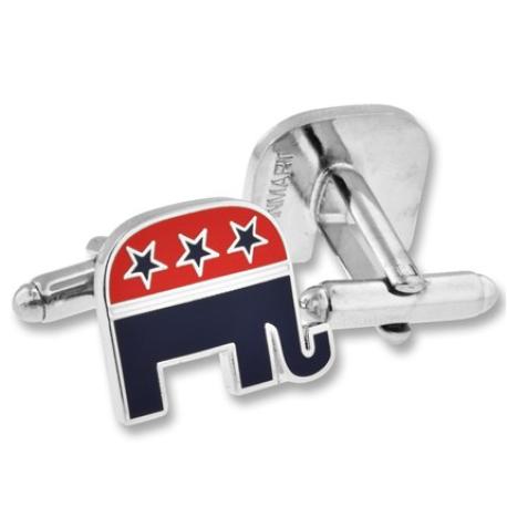     Political Republican Elephant Cufflink Set