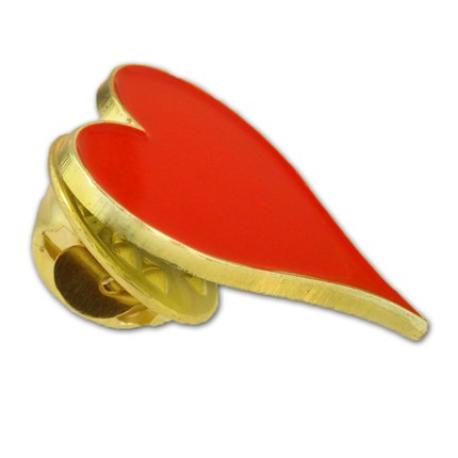     Red Heart Card Pin