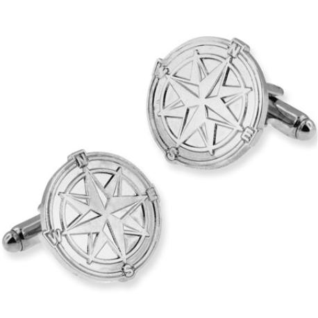     Compass North Star Cufflink Set