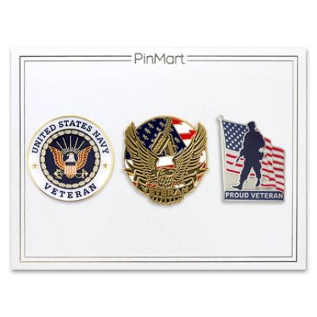     U.S. Navy Veteran 3-Pin Set