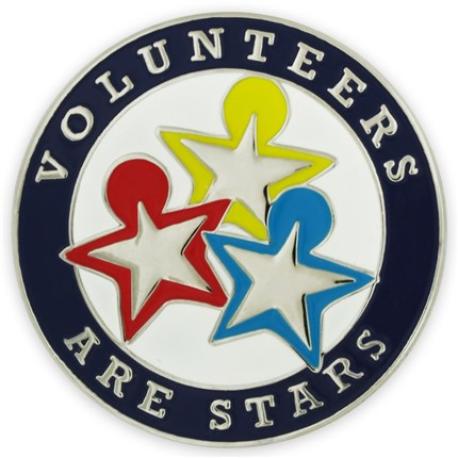     Volunteers are Stars Pin