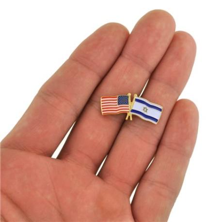     USA and Israel Flag Pin