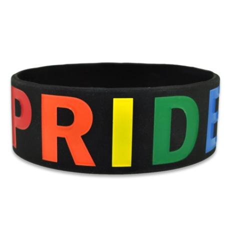     PRIDE Rubber Bracelet 1 Inch Wide