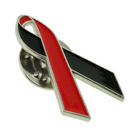     Red and Black Awareness Ribbon Pin