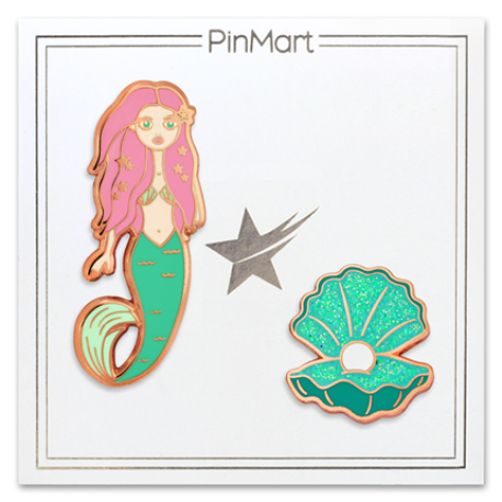     Mermaid Shell 2-Pin Set