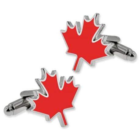     Canadian Maple Leaf Cufflink Set