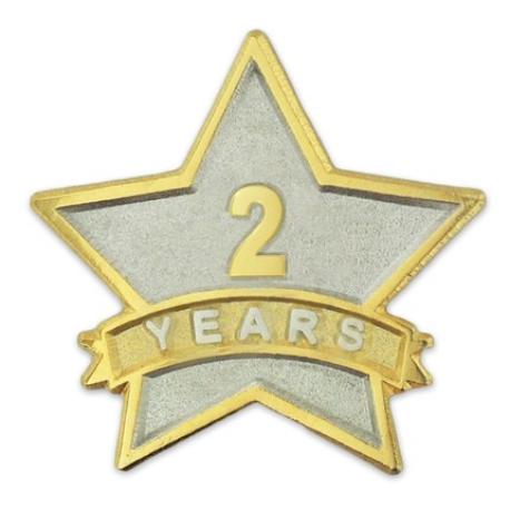     Years of Service Star Pin - 2 Years