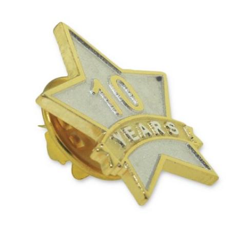     Years of Service Star Pin -10 Years