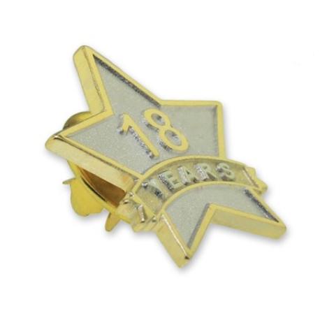     Years of Service Star Pin - 18 Years