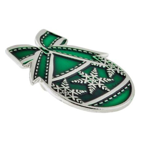     Christmas Ornament Pin - Green