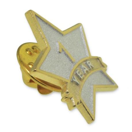     Year of Service Star Pin - 1 Year